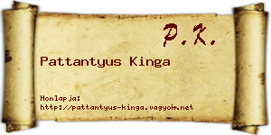Pattantyus Kinga névjegykártya